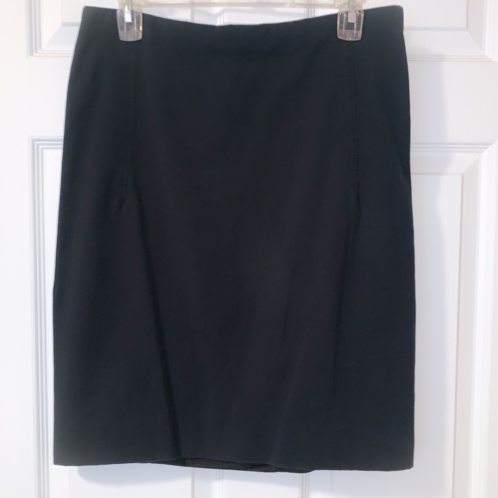 VALENTINO Black Cotton Knee Length Skirt 8